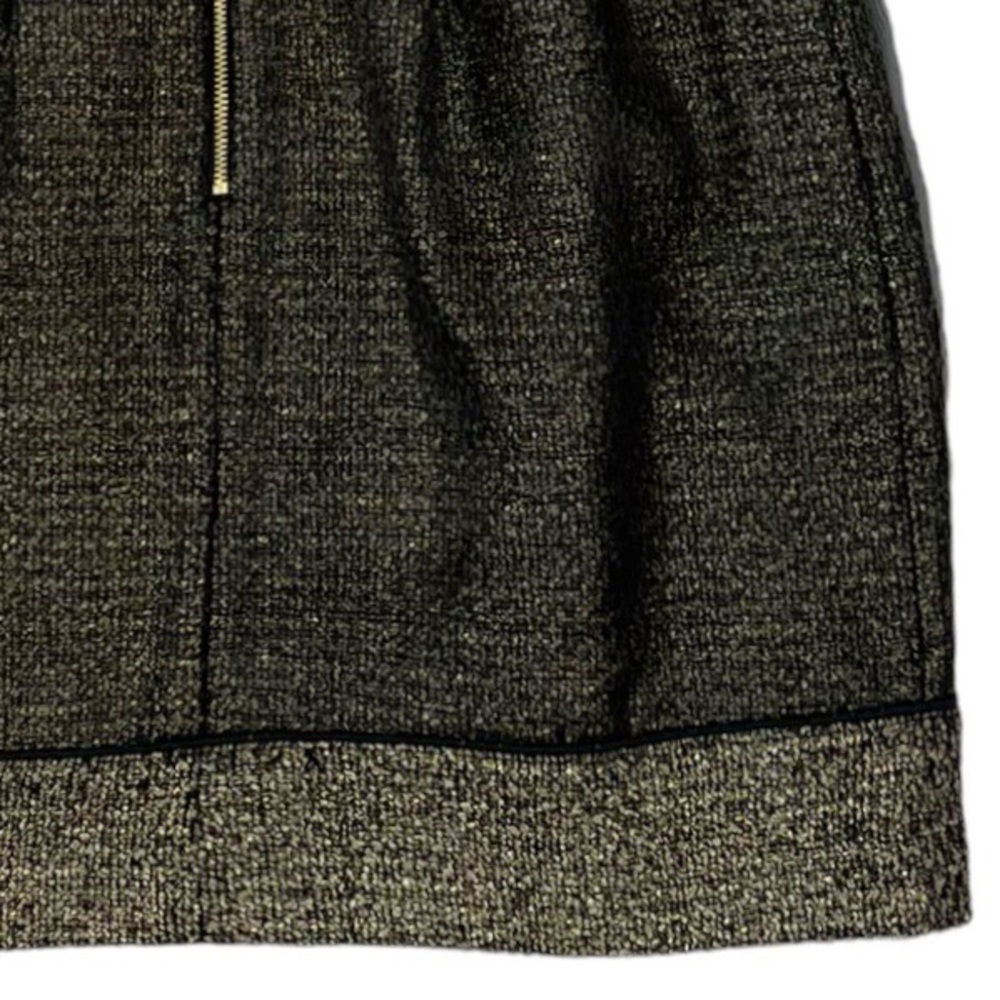 LOFT Ann Taylor Chiffon Overlay Tweed Skirt Size 6 Gold & Black - Picture 6 of 8
